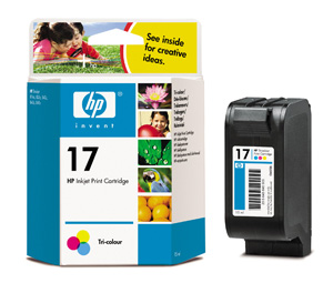 Картридж HP (Hewlett-Packard) C6625AE (№17), оригинальный, CMY (цветной), ресурс 430, цена — 5500 руб.