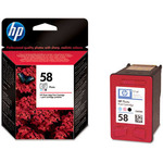 Картридж HP (Hewlett-Packard) C6658AE (№58), оригинальный, CMY Photo (трехцветный фото), ресурс 140