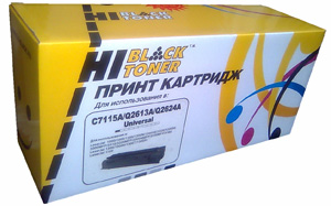 Картридж Hi-Black HB-C7115A/Q2613A/Q2624A, black (черный), ресурс 2500 стр., для HP LaserJet 1000/1000W/1005w/1150/1200/n/1220/1300/N/3300