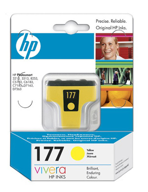 Картридж HP (Hewlett-Packard) C8773HE (№177), оригинальный, yellow (желтый), ресурс 400, цена — 1930 руб.