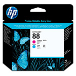 Печатающая головка HP (Hewlett-Packard) C9382A (№88), оригинальный, magenta/cyan (пурпурный/голубой), ресурс 90000