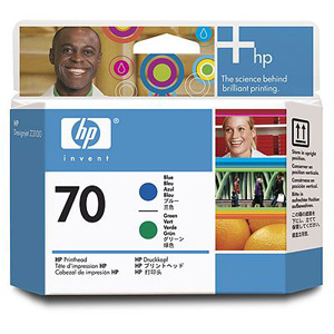 Печатающая головка HP (Hewlett-Packard) C9408A (№70), оригинальный, blue/green (голубой/зеленый), ресурс , цена — 13730 руб.