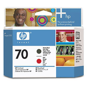 Печатающая головка HP (Hewlett-Packard) C9409A (№70), оригинальный, matte black/red (черный матовый/красный), ресурс , цена — 13730 руб.