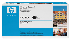 Картридж HP C9730A, оригинальный, black (черный), ресурс 13000 стр., для HP Color LaserJet 5500/5550