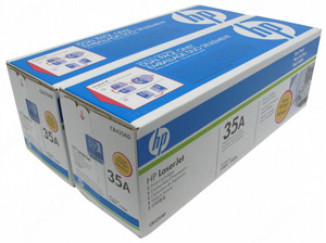 Набор картриджей HP (Hewlett-Packard) CB435AF (№35A*2), оригинальный, multipack (набор), ресурс 2*1500, цена — 7290 руб.