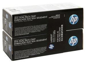 Двойная упаковка HP (Hewlett-Packard) CE285AF (№85A*2), оригинальный, black (черный), ресурс 2*1600, цена — 17680 руб.