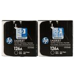 Двойная упаковка черных картриджей HP CE310A (№126), CE310AD (№126), ресурс: 2шт по 1200 стр., для HP LaserJet Pro CP1025/nw; LJ Pro 100 M175/a/n/nw; Pro 200 color MFP M275nw