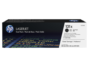 Двойная упаковка HP (Hewlett-Packard) CF210XD (№131X), оригинальный, black (черный), ресурс 2*2400 стр., цена — 23930 руб.