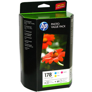 Набор картриджей HP (Hewlett-Packard) CH083HE (№178), оригинальный, CMY (цветной), ресурс 3*300, цена — 2250 руб.