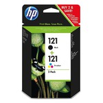 Набор картриджей HP CN637HE (№121), оригинальный, черный+цветной, 200+165 стр.