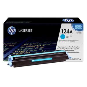 Картридж HP Q6001A (№124A), оригинальный, cyan (голубой), ресурс 2000 стр., для HP Color LaserJet 1600/2600/n/2605/2605dn/dtn/CM1015/CM1017