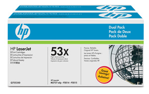Двойная упаковка HP (Hewlett-Packard) Q7553XD (№53X*2), оригинальный, multipack (набор), ресурс 2*7000, цена — 30130 руб.