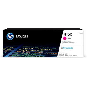 Картридж увеличенной емкости HP W2033X (№415X), оригинальный, magenta (пурпурный), ресурс 6000 стр., для HP Color LaserJet Pro M454dn/dw; M479fdn/dw/fdw/fnw; Color LaserJet Enterprise M455dn; M480f