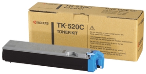 Тонер-картридж Kyocera TK-520C, оригинальный, cyan (голубой), ресурс 4000 стр., цена — 7950 руб.