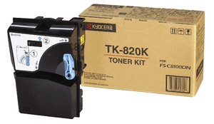 Тонер-картридж Kyocera TK-820K [1T02HP0EU0], оригинальный, black (черный), ресурс 15000 стр., цена — 39710 руб.