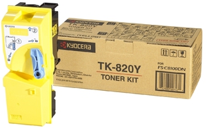 Тонер-картридж Kyocera TK-820Y [1T02HPAEU0], оригинальный, yellow (желтый), ресурс 7000 стр., цена — 35240 руб.