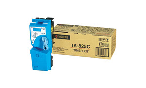 Тонер-картридж Kyocera TK-825C [1T02FZCEU0], оригинальный, cyan (голубой), ресурс 7000 стр., цена — 28550 руб.