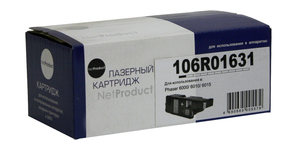Принт-картридж NetProduct N-106R01631, cyan (голубой), ресурс 1000стр., для Xerox Phaser 6000; Phaser 6010; WorkCentre 6015