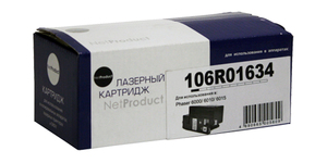 Принт-картридж NetProduct N-106R01634, black (черный), ресурс 2000стр., для Xerox Phaser 6000; Phaser 6010; WorkCentre 6015