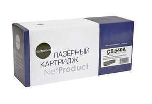 Картридж NetProduct N-CB540A, black (черный), ресурс 2200 стр., для HP Color LaserJet CM1312/MFP/nfi; CP1215/1515/n/1518/ni; Canon LBP 5050/MF8030/8050/8080cw