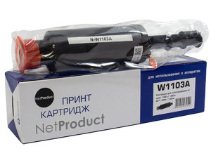 Тонер-картридж NetProduct N-W1103A с чипом, black (черный), ресурс 2500 стр., для HP Neverstop Laser 1000a, 1000n, 1000w, 1200a, 1200n, 1200w