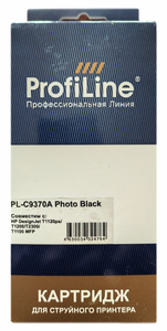 Картридж ProfiLine PL_C9370A_BK (аналог HP C9370A (№72) 130ml), совместимый, black photo (черный фото), для HP Designjet T610/620/770/790/795/1100/1120/1200/1300/2300 с чернилами на водной основе