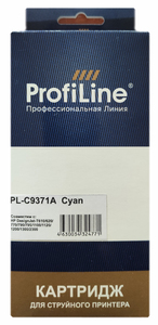 Картридж ProfiLine PL_C9371A_C (аналог HP C9371A (№72) 130ml), совместимый, cyan (голубой), для HP Designjet T610/620/770/790/795/1100/1120/1200/1300/2300 с чернилами на водной основе