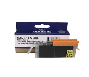 Картридж ProfiLine PL_CLI-451BK XL_BK, black (черный), объем 11 мл., для Canon PIXMA iP7240/MG5440/MG5540/MG6340/MG6440/MG7140/MX924