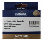 Картридж ProfiLine PL_T0806_LM, совместимый, magenta light (светло-пурпурный), объем 7,4 мл., для Epson Stylus Photo P50/PX660/700/720/730/800/820/830; R265/285/360; RX560/RX585/RX685