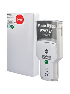 Картридж Sakura SIP2V73A, black photo (черный фото), объем 300 мл., для HP DesignJet T1600/dr; T1700/dr; T2600/dr, пигментный тип чернил