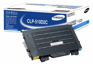Картридж Samsung CLP-510D2C, оригинальный, cyan (голубой), ресурс 2000 стр., цена — 3802 руб.