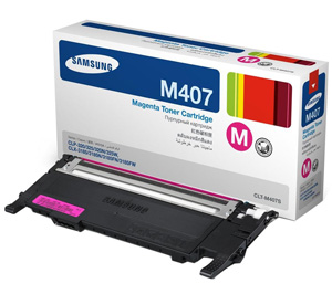 Картридж Samsung CLT-M407S [SU266A], оригинальный, magenta (пурпурный), ресурс 1000 стр., для Samsung CLP-320/320N/325; CLX-3185/3185FN/3185N