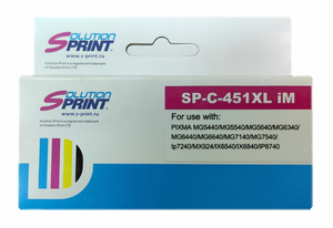 Картридж SolutionPrint SP-C-451XL iM, magenta (пурпурный), ресурс 680 стр., для Canon PIXMA IP7240/8740; PIXMA MG5440/5540/6340/6440/7140