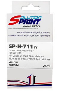 Картридж SolutionPrint SP-H-711 IY, yellow (желтый), ресурс 26мл, цена — 690 руб.