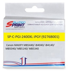 Картридж SolutionPrint SP-C-PGI-2400XL iPGY yellow (желтый), ресурс 1755 стр., для Canon MAXIFY MB5040/MB5140/MB5340/MB5440; iB4040/iB4140
