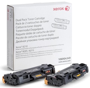 Двойная упаковка тонер-картриджей Xerox 106R04349 (2*106R04348), оригинальный, black (черный), ресурс 2шт по 3000 стр., для Xerox B205, B210, B215